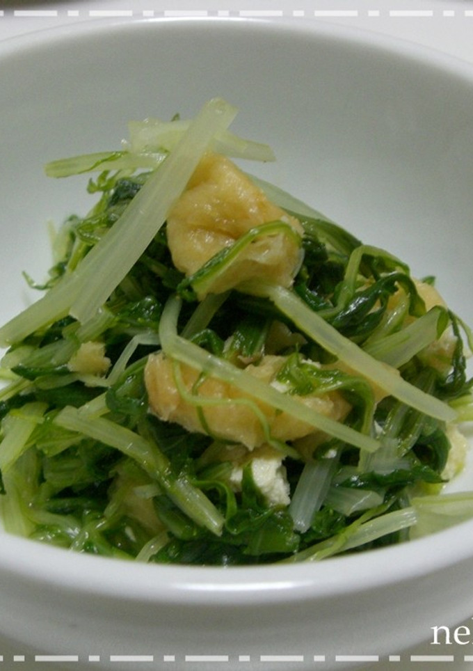 手間いらず！水菜と揚げの煮浸し-レシピのメイン写真