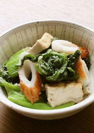 ご飯の供!塩麹de高菜と厚揚げの煮物-レシピのメイン写真