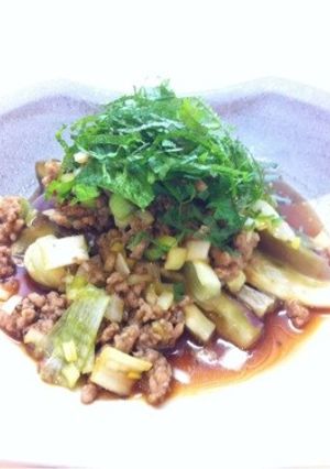 蒸しなすと挽肉のサラダ-レシピのメイン写真