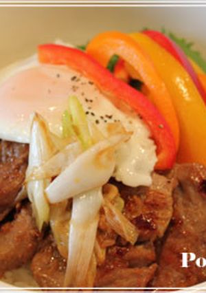 醤油麹で豚ヒレ肉の和風ロコモコ丼-レシピのメイン写真