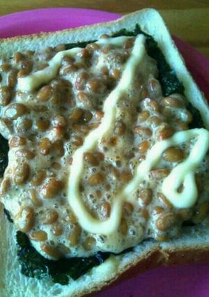 忙しい朝でも簡単!納豆トースト-レシピのメイン写真