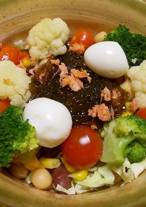 ある野菜をチンするだけのホットサラダ（２-レシピのメイン写真