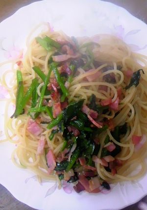 ベーコンとほうれん草のパスタ-レシピのメイン写真