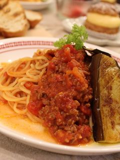 揚げ茄子と辛肉みそのトマトパスタ-レシピのメイン写真