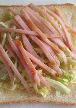 ✿簡単　ハムキャベツ　トースト✿-レシピのメイン写真