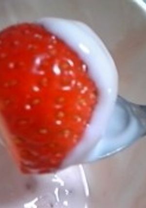 ヨーグルトか゛けいちご-レシピのメイン写真