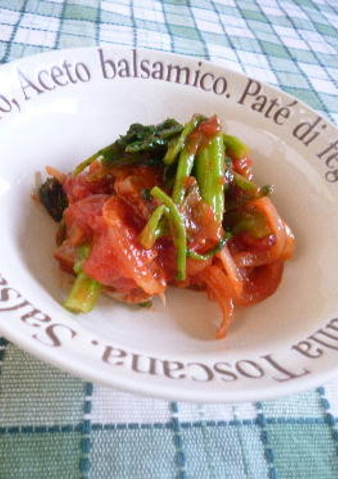 豚ヒレ肉と菜の花のトマトソース煮-レシピのメイン写真