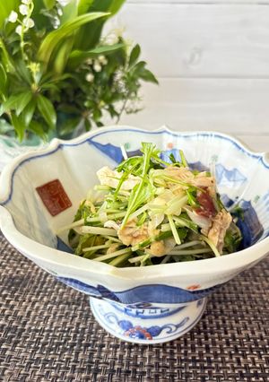 【ポリ袋で簡単】梅干し長芋とろろサラダ-レシピのメイン写真