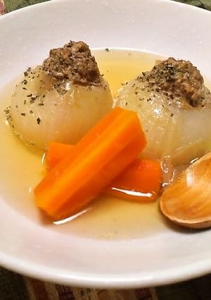 新玉ねぎの肉詰め-レシピのメイン写真