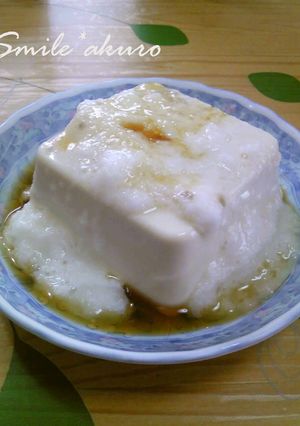 豆腐に長いもをon!の温やっこ♥-レシピのメイン写真