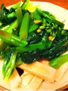 飛騨の人の菜の花と山芋ポン酢和え-レシピのメイン写真