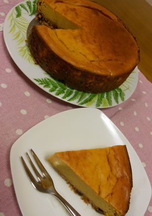 ヘルシー♪かぼちゃのチーズケーキ-レシピのメイン写真
