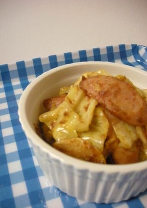 カレー味で!キャベツウインナー-レシピのメイン写真