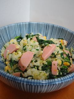 ほうれんそうの春色チャ—ハン風まぜご飯-レシピのメイン写真