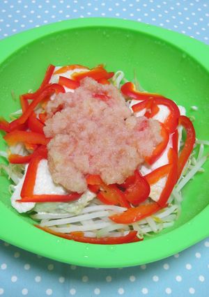 塩麹de蒸しメカジキと野菜の梅肉おろし-レシピのメイン写真