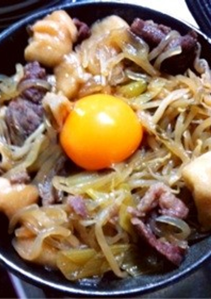 簡単＆節約！もやしで☆すき焼き丼-レシピのメイン写真