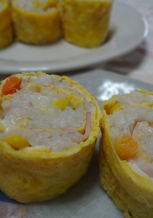 ミックスベジタブルのご飯ロール-レシピのメイン写真