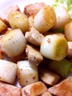 簡単!鶏むね肉&長ネギ炒め☆塩味ネギマ風-レシピのメイン写真