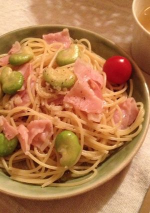 【約460Kcal】空豆と生ハムのパスタ-レシピのメイン写真
