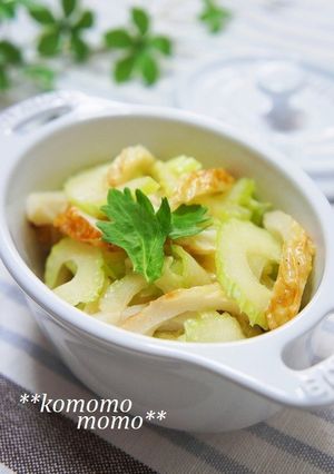 ♥お気に入り♥セロリと竹輪のめんつゆマヨ-レシピのメイン写真