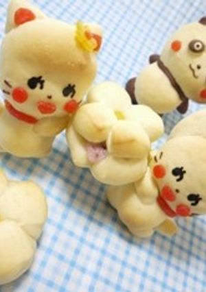 桜餅入りの花パン-レシピのメイン写真