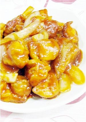 簡単☆鶏もも肉と玉ねぎのケチャップ炒め-レシピのメイン写真