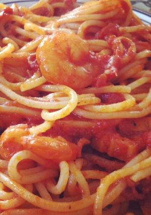 魚介の風味たっぷり！トマトソースのパスタ-レシピのメイン写真