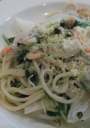新たまねぎと桜えびの春パスタ-レシピのメイン写真