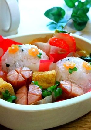 まんまるお花のおにぎり-レシピのメイン写真