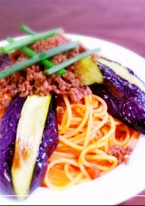 ★なすとひき肉の辛味スパゲッティ★-レシピのメイン写真