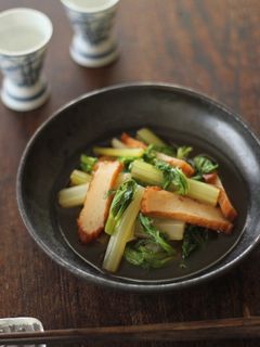 セロリとさつま揚げの煮びたし-レシピのメイン写真