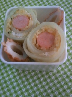 春のロールキャベツおにぎり-レシピのメイン写真