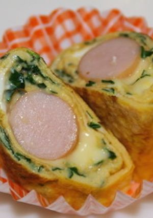 お弁当に彩り♪ウインナー入り卵焼き-レシピのメイン写真