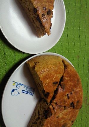 バナナ＆ミルクティーで炊飯器ケーキ-レシピのメイン写真