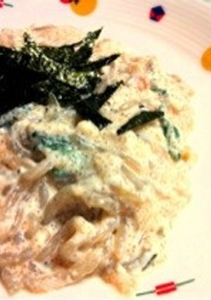 豆腐と白滝で☆クリーム明太子パスタ-レシピのメイン写真