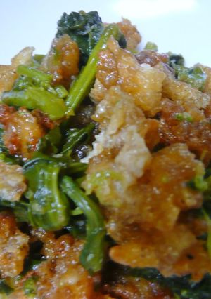 冷凍豆腐の唐揚げとなばなの辛し和え-レシピのメイン写真