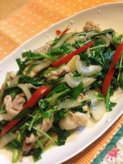 肉ニラ炒め・豆苗イン!-レシピのメイン写真