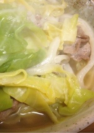 スタミナ!洋風鍋焼きうどん-レシピのメイン写真