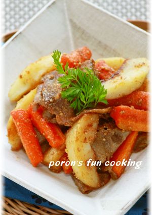 豚肉とじゃが芋の胡麻マヨ炒め＊レモン風味-レシピのメイン写真