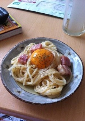 カップスープで簡単カルボナーラ-レシピのメイン写真