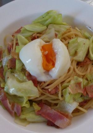 ★ベーコンとキャベツの和風スパゲッティ-レシピのメイン写真