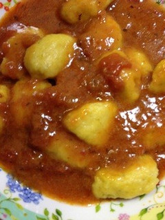 かぼちゃの煮物でヨーグルトニョッキ-レシピのメイン写真