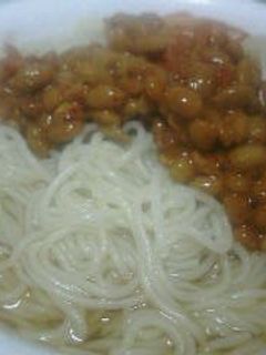 キムチ納豆そうめん-レシピのメイン写真