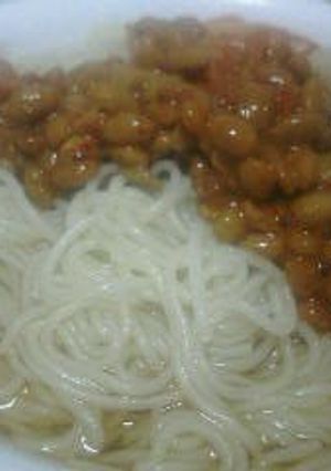 キムチ納豆そうめん-レシピのメイン写真