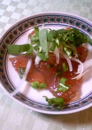 お安いマグロで和なカルパッチョ-レシピのメイン写真