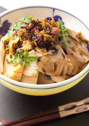 辛子高菜と筍で中国風煮物-レシピのメイン写真