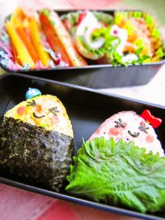 キャラ弁♪おにぎり君❤おにぎりちゃん-レシピのメイン写真