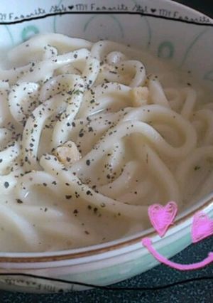 ポタージュスープの素で♡手抜きうどん-レシピのメイン写真