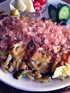 簡単 お好み焼き風 オムレツ-レシピのメイン写真