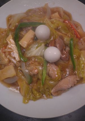 残っていた野菜で・野菜たっぷりあんかけ丼-レシピのメイン写真